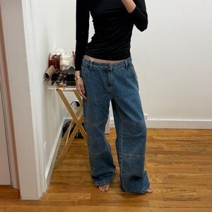 Lioness Wide Leg Medium Wash Jeans Size S